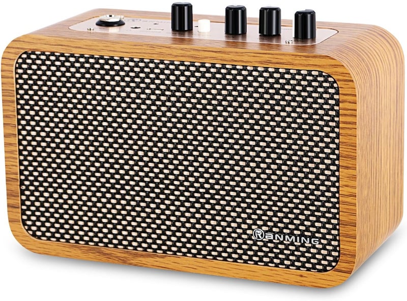 RANMING Guitar Amp 10W Mini Guitar Amplifier with Clean/Drive Channel Portable Electric Guitars Amp with Headphone Jack USB-C Rechargeable Wireless Amps for Indoor Practice,Live Streaming,Traveling - Image 1